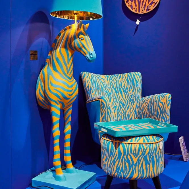 Hovedbilde Gulvlampe Zebra Zora blue orange Werns