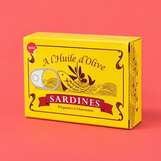 Hovedbilde Conserverie Sardines Snackfat Gul