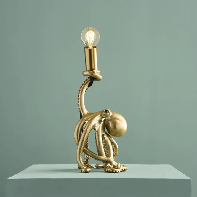 Hovedbilde Baby Otto Octopus Gold Werns bordlampe