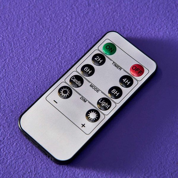 Hovedbilde 4 Stearinlys LED med fjernk. blå