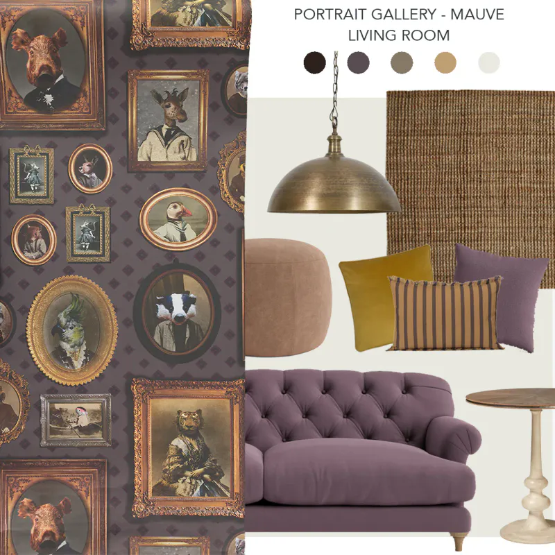 Portrait Gallery tapet mauve/lilla