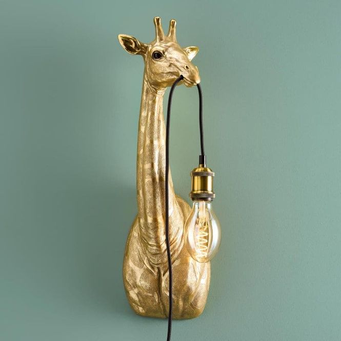 Hovedbilde Lucie giraff vegglampe gold Werns