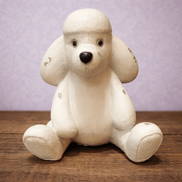 Hovedbilde Poodle hundefigur hvit