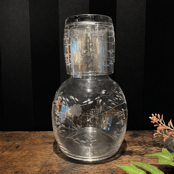 Hovedbilde Karaffel og glass, vintage fransk stil.