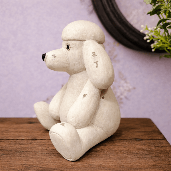 Hovedbilde Poodle hundefigur hvit