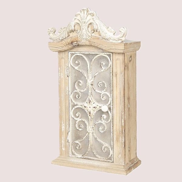 Hovedbilde Lite veggskap i beige / antikk hvit tre